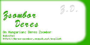 zsombor deres business card